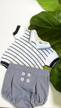 Load image into Gallery viewer, NAVY STRIPED| GINGHAM KNIT SET
