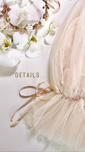 BEIGE BABYDOLL TULLE GOWN