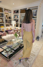Load image into Gallery viewer, Mustard Ruffle Front Jumpsuit w/ open back
