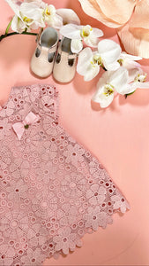 PINK EMBROIDERED DRESS