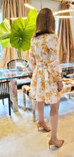 Load image into Gallery viewer, ORANGE FLORAL STRIPED DRESS
