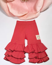 Load image into Gallery viewer, CORAL RUFFLE LEGGINGS

