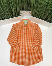 Load image into Gallery viewer, ORANGE/WHITE CHECKERED SHIRT
