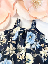 Load image into Gallery viewer, NAVY BLUE FLORAL DRESS
