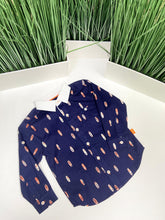 Load image into Gallery viewer, NAVY/ORANGE SURFBOARD SHIRT
