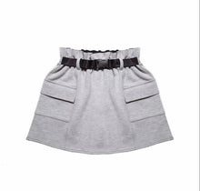 Load image into Gallery viewer, GREY CARGO BUCKLE SKIRT

