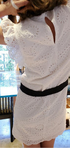 WHITE EYELET DRESS