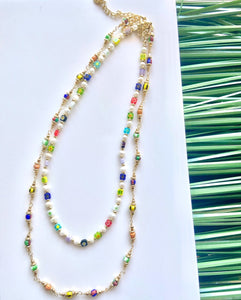 MULTI/ CRYSTAL NECKLACE