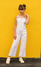 Load image into Gallery viewer, WHITE DENIM JUMPSUIT
