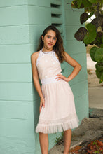 Load image into Gallery viewer, SOFT PINK LACE HALTER DRESS
