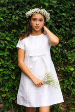 Load image into Gallery viewer, WHITE SILK A-LINE DRESS
