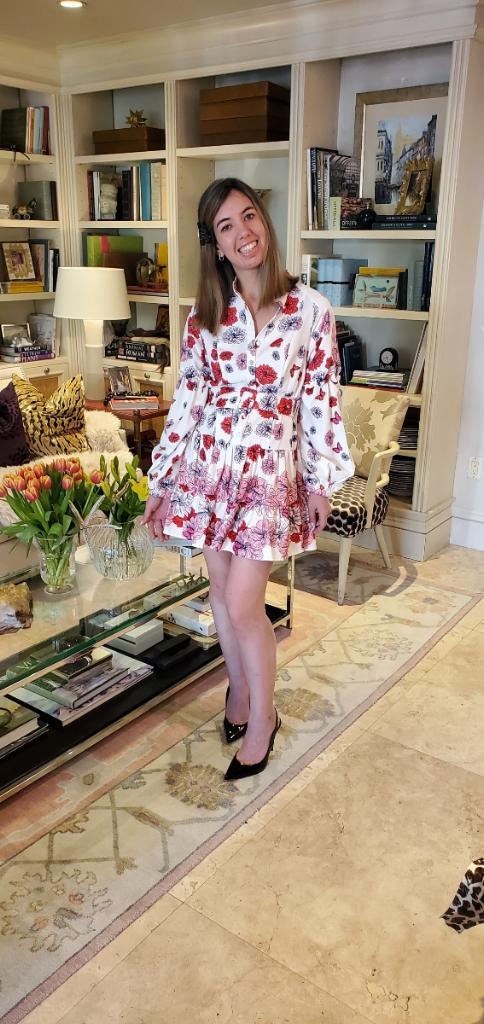 PINK|RED BUTTERFLY FLORAL DRESS
