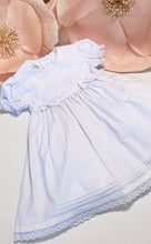 Load image into Gallery viewer, WHITE PIQUE LACE TRIM DRESS
