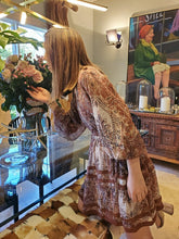 Load image into Gallery viewer, BROWN PAISLEY PRINT DRESS
