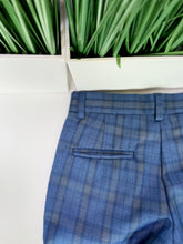 Load image into Gallery viewer, NAVY PLAID DRESS PANTS
