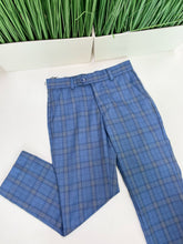Load image into Gallery viewer, NAVY PLAID DRESS PANTS
